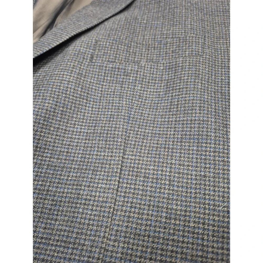 Lauren Ralph Lauren Blazer Mens 46R Brown Wool Houndstooth Tweed Sport Coat
